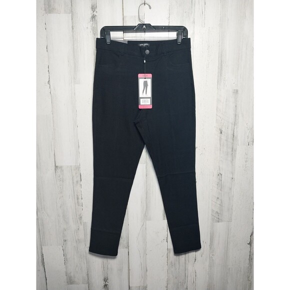 Mario Serrani Women's Textured Pull-On Pants, Black, Size M - Picture 1 of 9